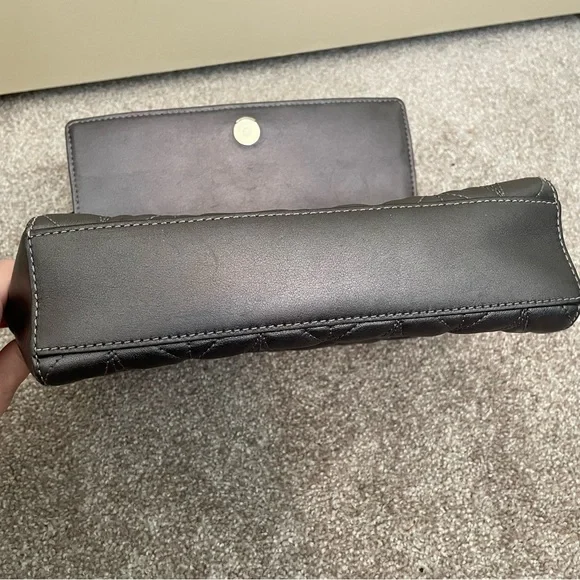 Kate Spade Gray Leather Quilted Shoulder Bag - Picture 7 of 12